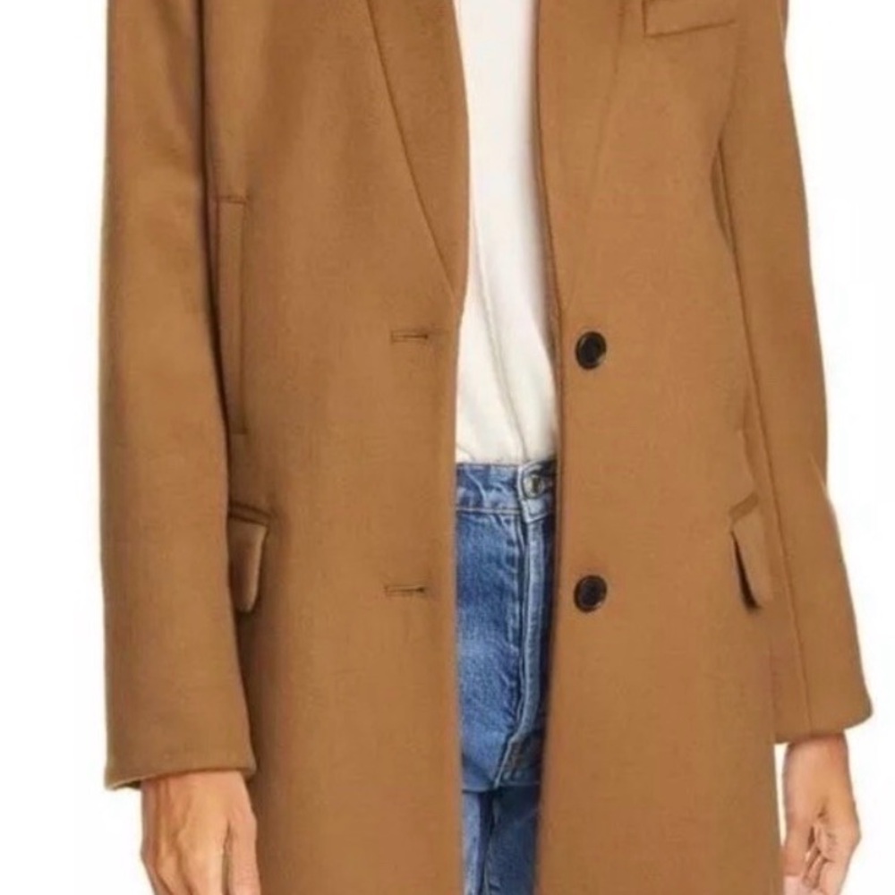 Veronica Beard Camel Wool Car Coat Size 10